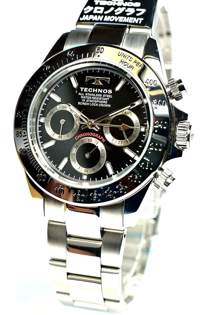 TECHNOS Часы-хронограф TSM401SB, водостойкие до 10 АТМ,