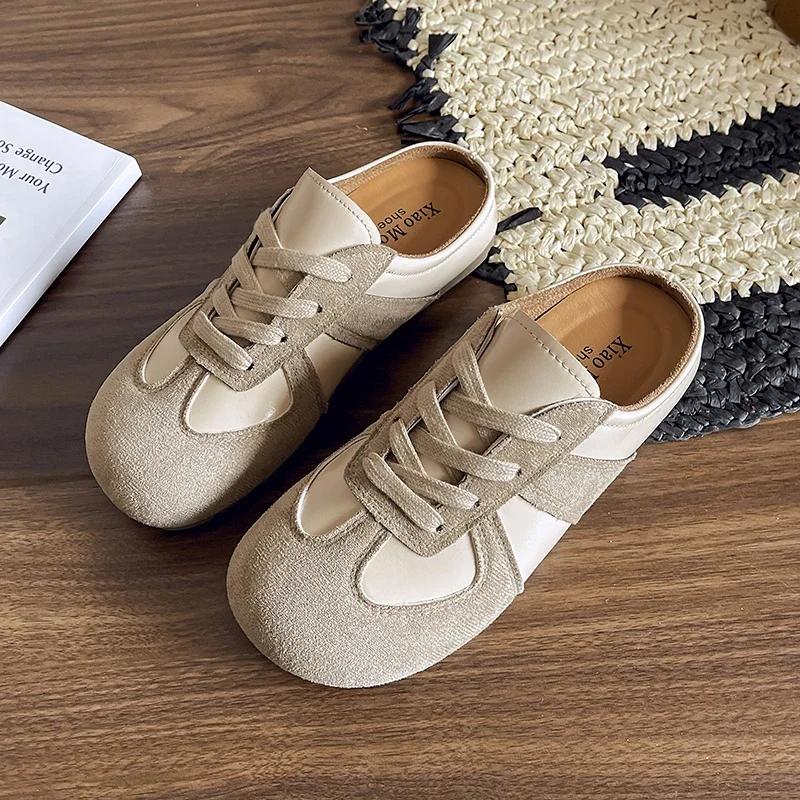 Летние Новые Женские Модные Легкие Шлепанцы Ремешок Плоская Обувь Ретро Круглый Носок Повседневная Обувь