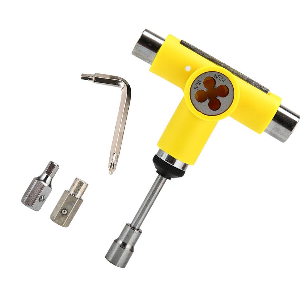 Инструмент для ремонта гаечного ключа с Т-образной втулкой, ключи для длинных досок, алюминиевый сплав, долговечная отвертка, желтый