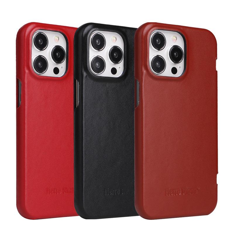 LANGSIDI Роскошный Магнитный Флип-кейс Для iPhone 16 15 14 13 12 11 Pro Max 7 8 Plus X XS XR Натуральная Кожа 360 Полная Защита Чехол