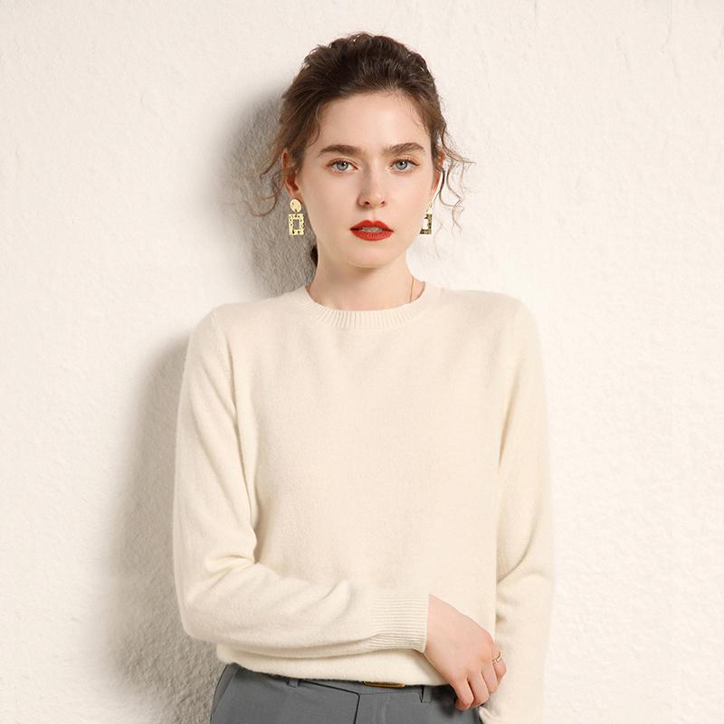 Женский кашемировый свитер Qinghe кашемир 100% кашемир, женский осенне-зимний кашемировый свитер, мягкий и теплый