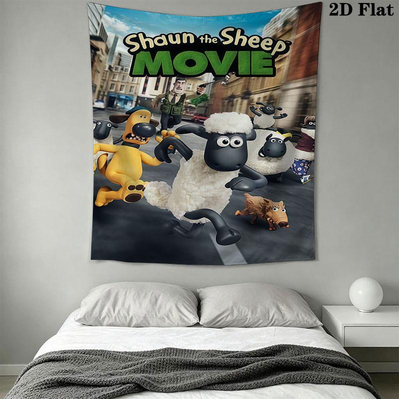 Shaun the Sheep A Wall Hanging Printed Fabric Blanket Decorative Tapestries for Bedroom Living Room Home Decor