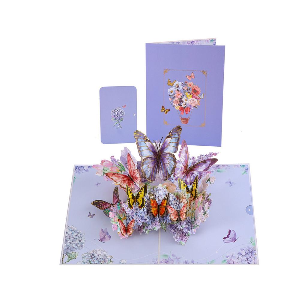 3D-букет из бабочек ко Дню матери, складная поздравительная открытка, бумажная скульптура, цветочный фестиваль, подарок-благословение ко Дню учителя