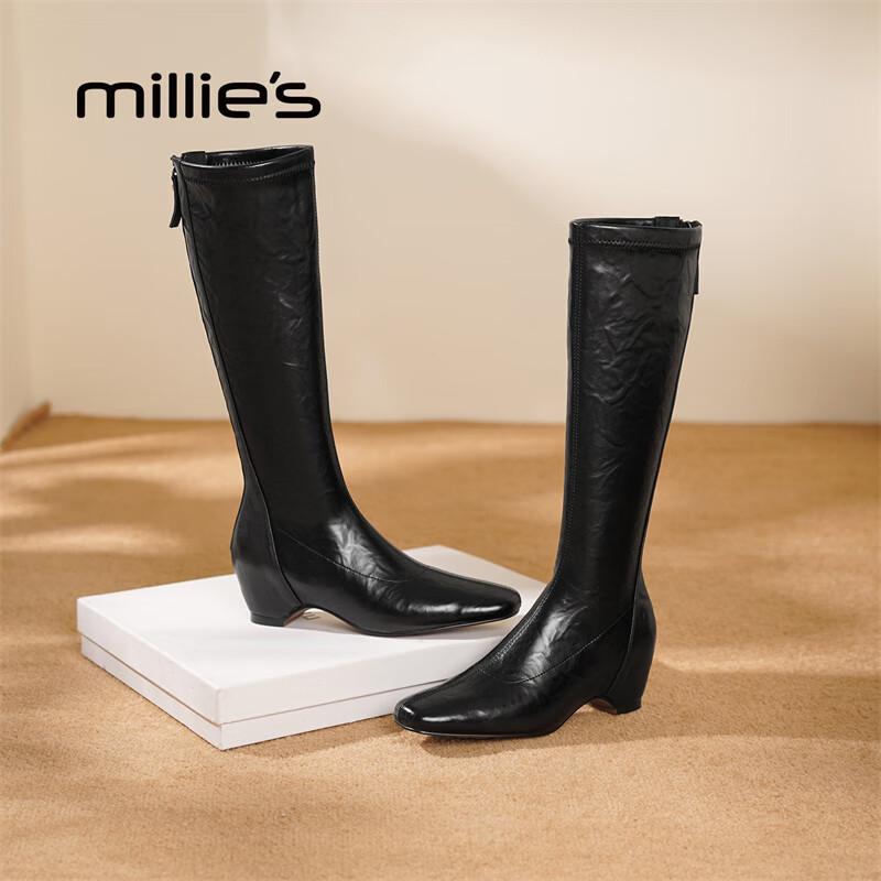 Премиальные кожаные ботфорты Millies с плюшевой подкладкой