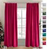 Fashion Modern Solid Color Velvet Blackout Window Curtains High Shading Thick Curtains Living Room Bedroom Decor