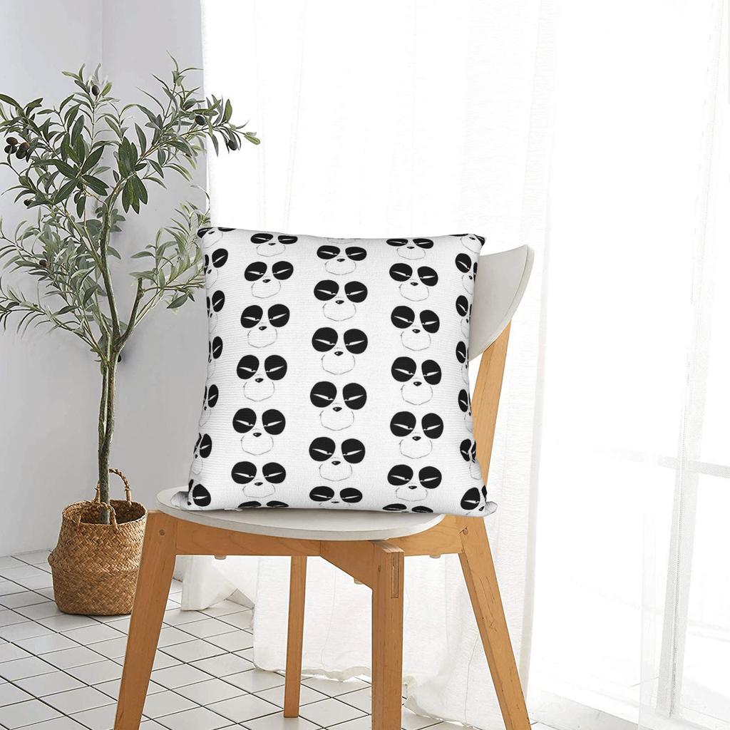 Panda Genma Saotome Square Pillow Cases Ranma Anime Manga Cushion Covers Funny Polyester Decorative Pillowcase For Sofa 45X45Cm