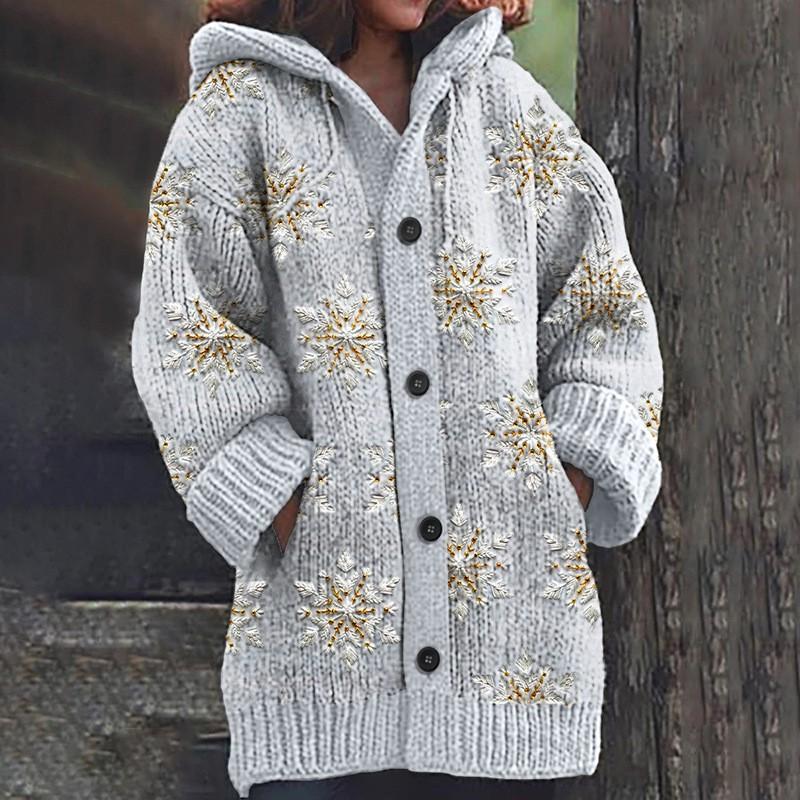 3D Printed Hooded Sweatshirt Coat Women Casual Loose Fit Long Sleeve Street Style Fall Winter