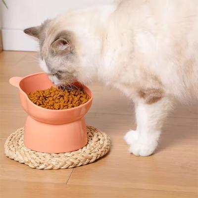 Новые приподнятые миски для кошек, кормушка и поилка без стресса с основанием, наклонные приподнятые нескользящие миски для домашних животных против рвоты