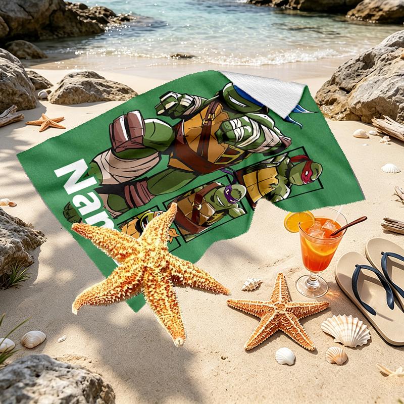 Custom Name Personalized Gamer Print Beach Towel, for Trip Camping Beach Party Home Decor, Birthday Gift for Family & Friends