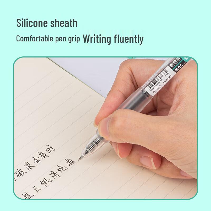 Deli S08-E Quick-Dry Retractable Gel Pen