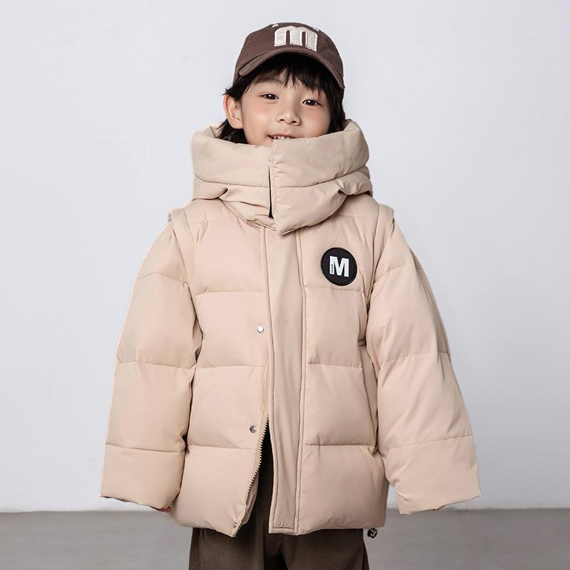 Пуховик для мальчиков, короткий стиль, новый стиль, детское зимнее утепленное пальто