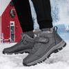 2024Unisex Winter Boot Waterproof Leather Snow Boots for Women Plush Warm Cotton Shoe Non Slip Hiking Boots for Men Botas Hombre