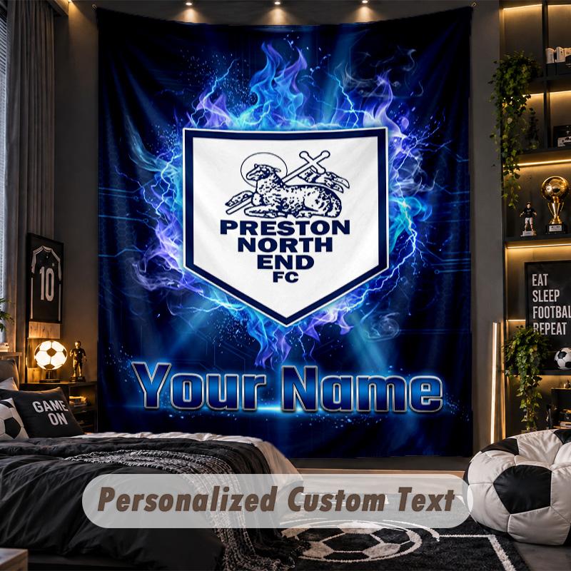 TapestryPreston North End Custom Name Text Personalized Wall Hanging Tapestry Home Wall Decor