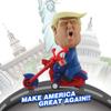 DINOBROS President Donald Trump 2024 Toy Figure Riding Bike Funny Rev Up Car Novelty Gag Gift for Trump Fans