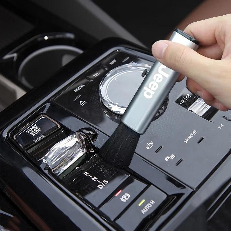 For Jeep Car Air Vent Cleaning Brush Auto Interior Dust Removal Tool Towel For Jeep Renegade Wagoneer Avenger Recon Wrangler