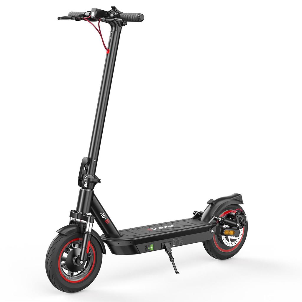 iScooter I10 10" 650W Electric Scooter, 42V 15Ah, 45km Range, Rear Drive, Air Tires, Dual Suspension, APP Control
