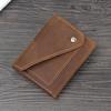 Ретро короткий мужской кошелек из натуральной кожи первого слоя, мужская сумка из натуральной кожи, женский маленький кошелек, держатель для карт, чехол для монет, чехол для монет Tide