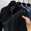 Men's Trendy Polar Fleece Stand Collar Jacket - Spring Warm Casual Sports Cardigan Sweater