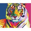 Colorful Tiger Animal Abstract DIY Digital Painting By Numbers Modern Wall Art Canvas Painting Unique Gift Home Decor 40x50cm