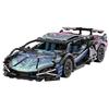 1280+PCS Black Purple Sport Car Building Blocks Assemble Racing Vehicle Bricks Toys Birthday Gift For Kid Boy
