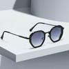 New In Vintage Sunglasses For Women Modern Fashionable Octagonal Glasses With Black Lenses Golden Edging Sun Glasses