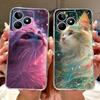For Realme Note 50 Case RMX3834 Cute Cat Painted Cover Clear Silicone Soft TPU Phone Case For Realme Note 50 Note50 Fundas Coque