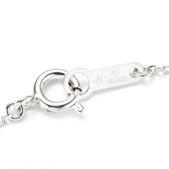 Wrapped Yondo Sea Necklace Pendant Open Heart Birthstone September Birthstone 4c Sapphire 111614121815 [Set item] 4℃ Women's