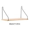 Floating Wall Shelf with Metal Brackets Nordic Display Rack Multifunction Wooden Storage Rack for Balcony Dining Room