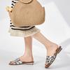 Braided Half Slippers French Style Outdoor Sandals Thick Heels All-match Casual Shoes Beach Shoes for Women