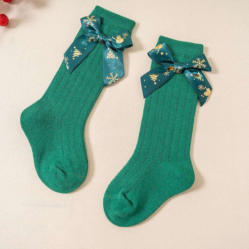Рождественские детские носки для новорожденных 0-3 6 9 12 18 24 месяца, носки для малышей мальчиков, милые красные носки-бабочки для детей девочек, Infantil