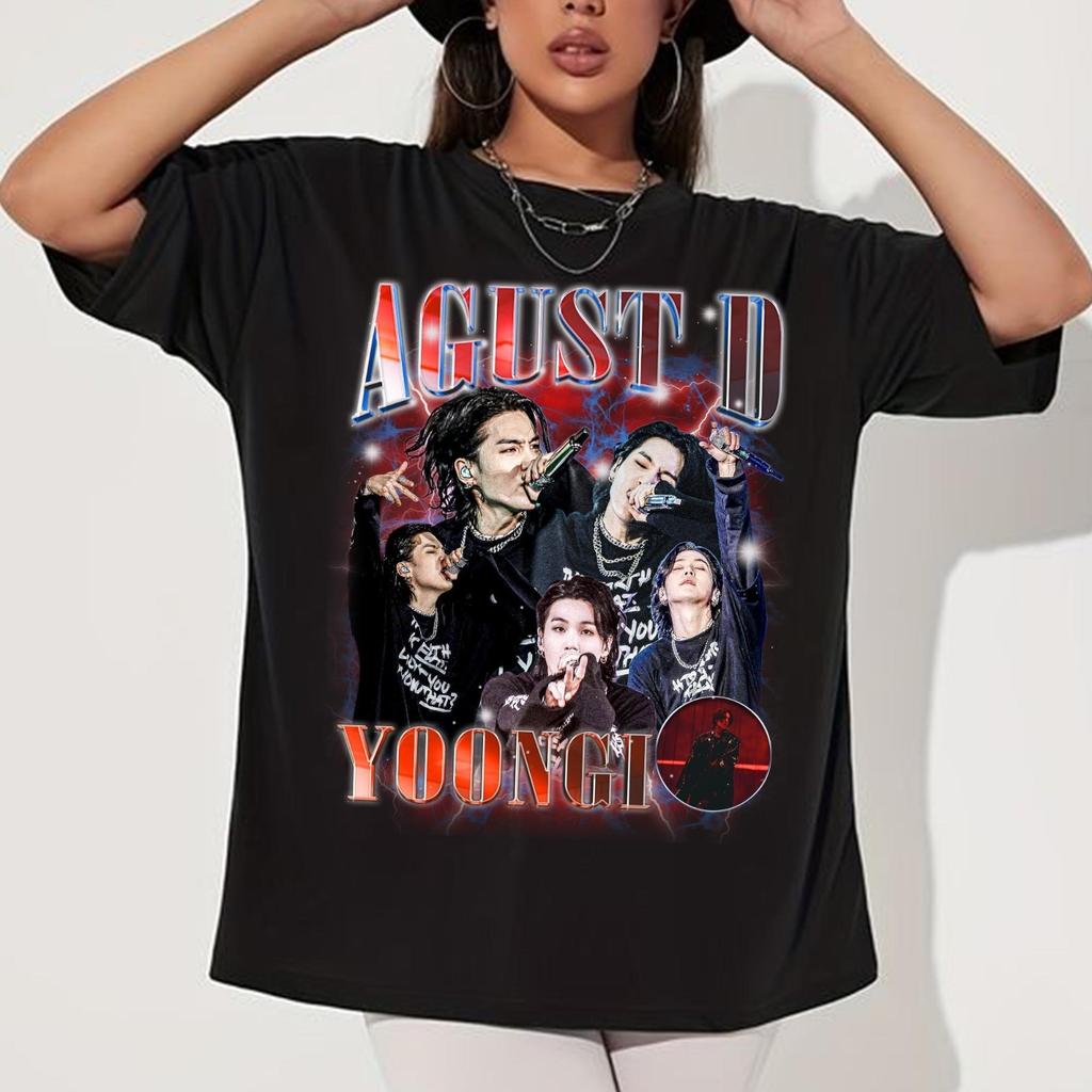 SUGA BTS Agust D KPOP Графическая унисекс футболка S-5XL
