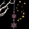 Set of 4 Snowflake Ornament Portable Accessory for Christmas Tree Hanging Decorations Sturdy Acrylic Festival Charm