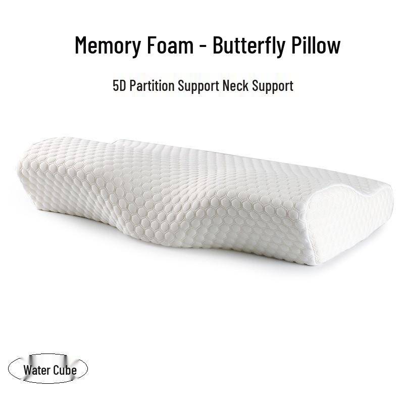 Подушка-бабочка из пены с эффектом памяти: Поддержка шейного отдела позвоночника и помощь для сна