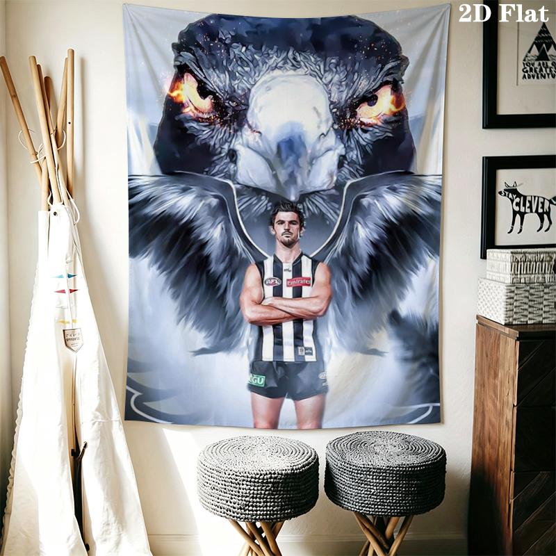 Collingwood Wall Tapestry Aesthetic Wall Hanging Printed Fabric Blanket Decorative Tapestries for Bedroom Living Room Home Decor