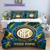 Custom Name Inter Milano Pattern Bedding Quilt Set  Home Decoration  Gift (1 * duvet cover + 2 * pillowcase  without core)