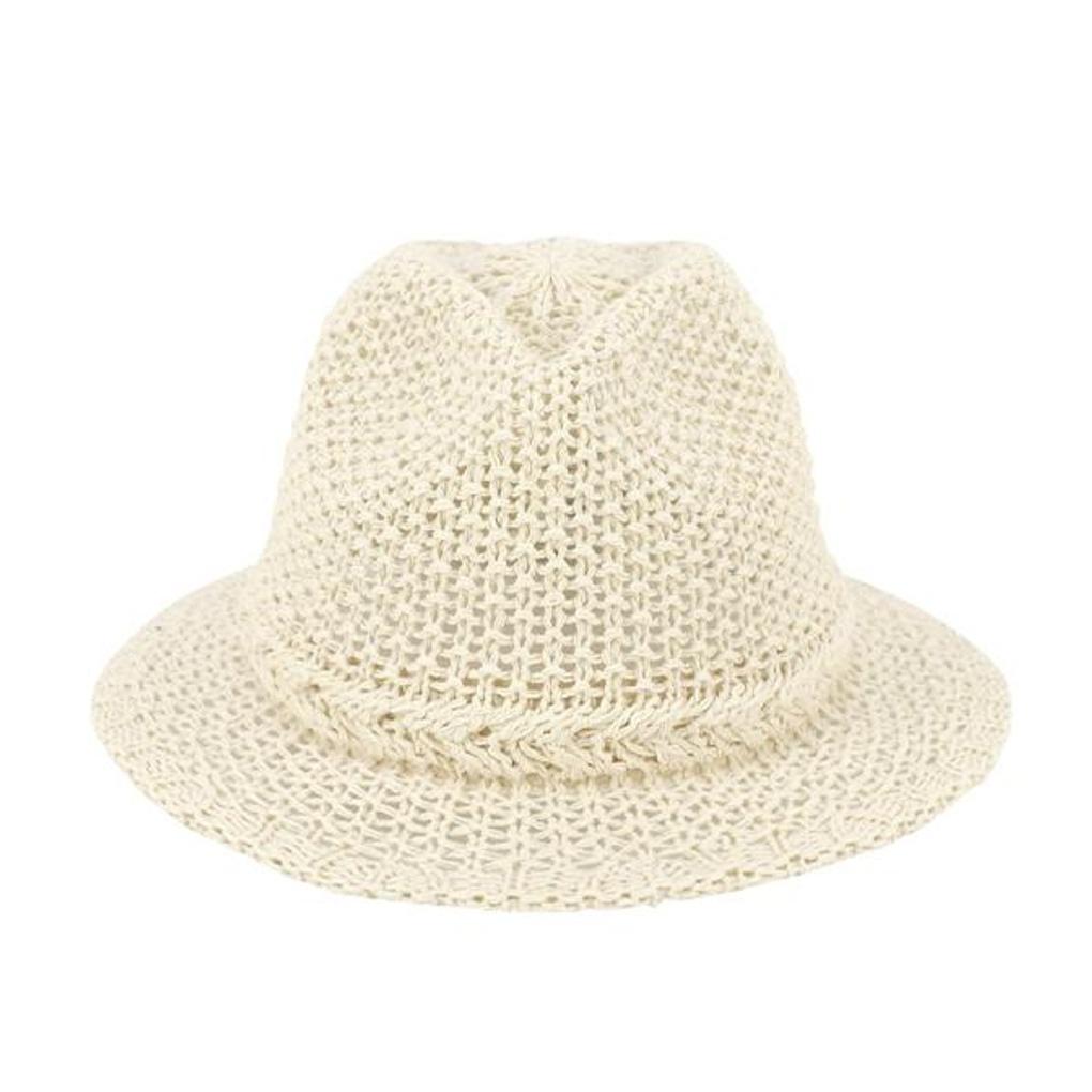 Lcate Женская шляпа федора с полями, летняя бумажная шляпа, шляпа для отпуска LDJH153