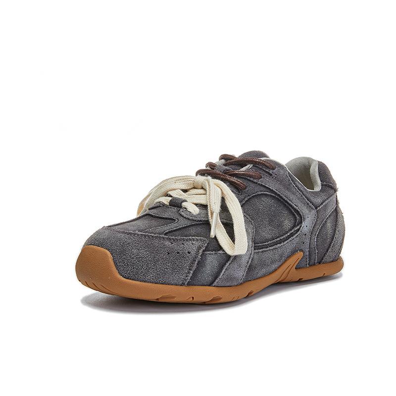 Осенняя новая обувь для женщин из натуральной кожи, повседневная спортивная обувь для девочек, плоская обувь для скейтбординга, модные удобные кроссовки на шнуровке