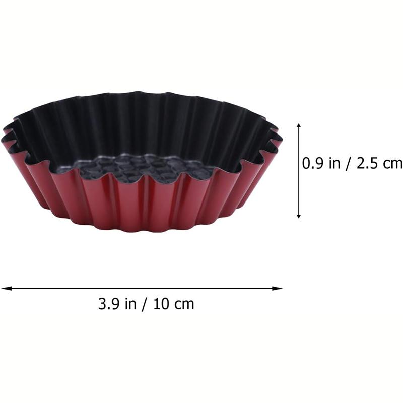 6 шт. Форма для яичного тарта в форме цветка, антипригарные инструменты для выпечки, форма в форме хризантемы для выпечки яичных тартов, печенья, принадлежности для выпечки