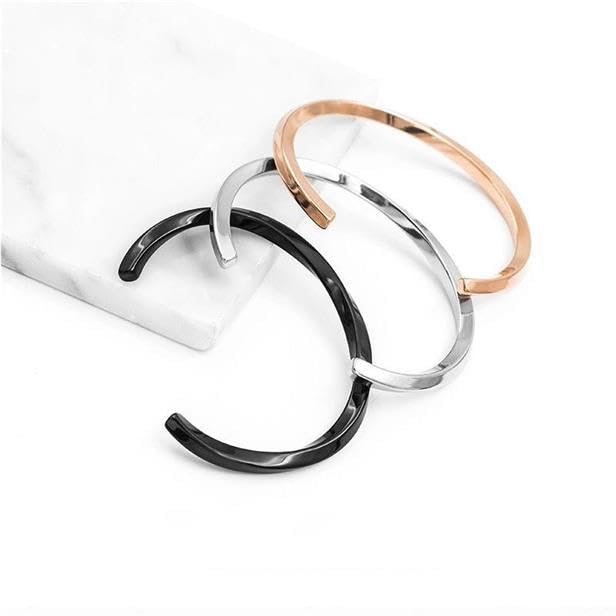 Браслет-твист Титановый браслет для женщин B1023 Petit-Germe (Серебряный цвет)