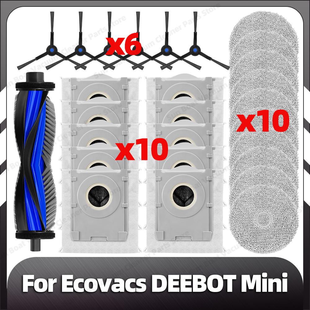 Compatible for Ecovacs DEEBOOT Mini Replacement Main Side Brush HEPA Filter Mop Pad Dust Bag Spare Parts Accessories