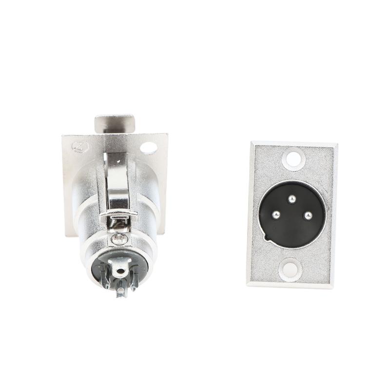 3 Pin XLR Panel Mount Connectors 4 Pack 2 Male 2 Female Jack Sockets for Microphone Cable Sound Stage Setup