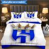 Blue football team 3pcs K-pop music group Bedding set,Ideal for Bedroom, Dormitory,Including Duvet Cover And 2pcs Pillowcases,Fan gifts