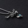 Ожерелье с подвеской в виде бирюзового лося, символ силы, уникальный подарок для любителей природы