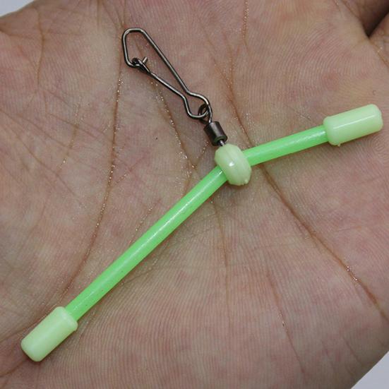 5Pcs Rotatable Hook Luminous Fish Line Lure Connector Balance for Sea Fishing