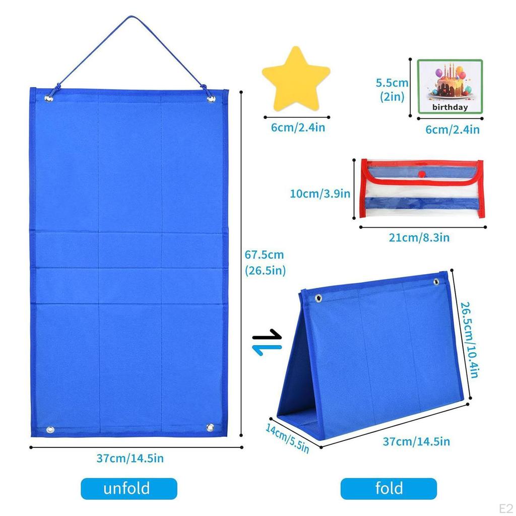Kids Visual Schedule Daily Pocket Chart for Activity Teaching Aid