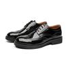 Brock men's shoes British engraved dress men's leather shoes lace-up round head single shoes flow-R