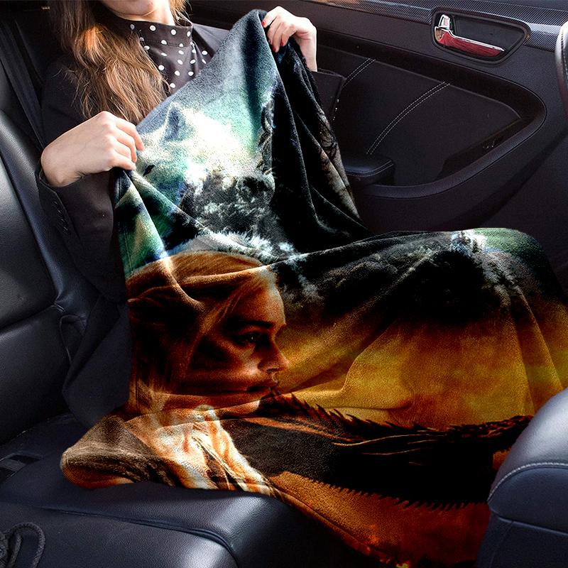 Game Of dragon Fantasy Blanket Flannel Blanket for bed, sofa, Camping, Hiking, Picnic Essentials, gift for family Fan gifts