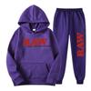 Мужской роскошный repliki men Set RAW Hat Running Hoodie Sweatpants 2PK Осень Зима Повседневная шерстяная спортивная одежда