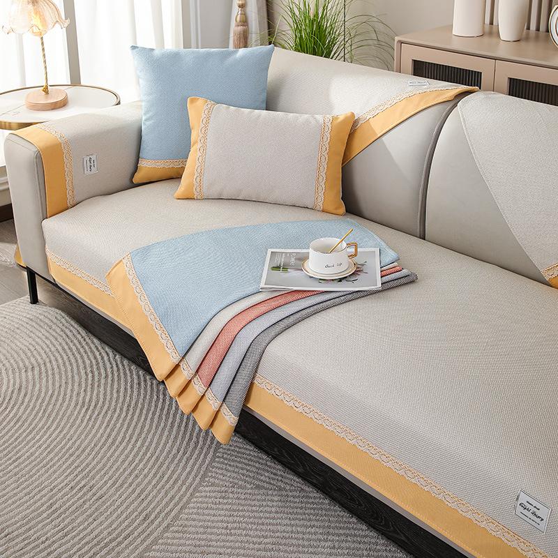 Сплошной цвет, высококачественный чехол для диванной подушки, тканевое полотенце, нескользящее, простой, современный, приятный для кожи, четырехсезонный, универсальный спинка
