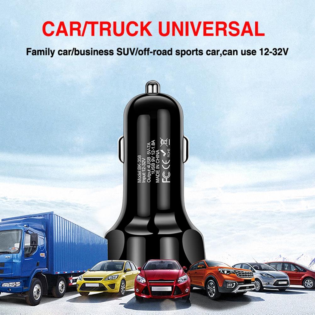 Car Charger New Voltage Monitoring 4USB Aluminum Alloy+PC